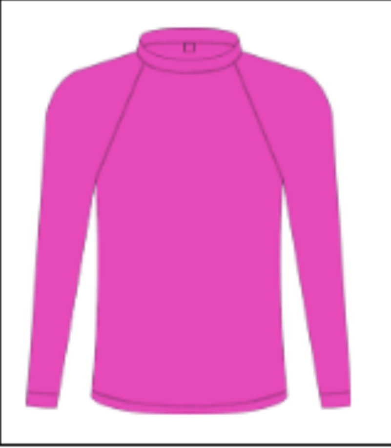 Pink Hi Vis Rashie - Long Sleeve - Mudjimba Surf Life Saving Club